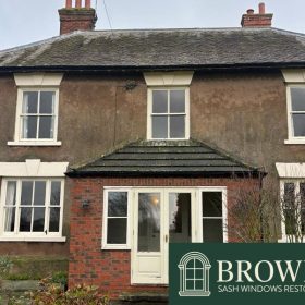 sash window restoration Kneesall Nottinghamshire farmhouse